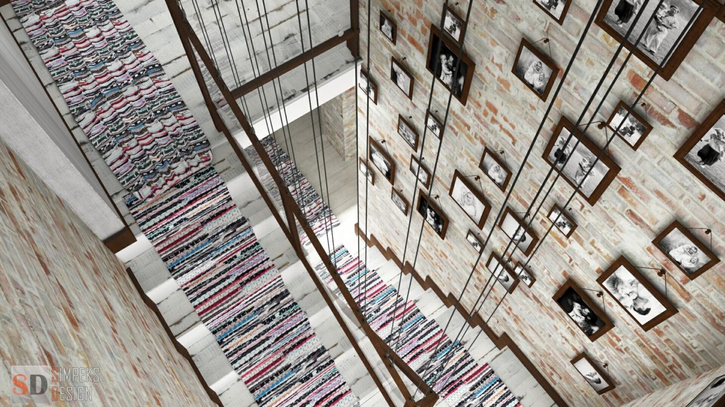 Stairs to the second floor penthouse