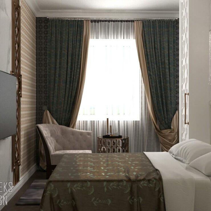 Design of a one-room apartment of 37 sq. m., Kyiv, Shevchenkivskyi