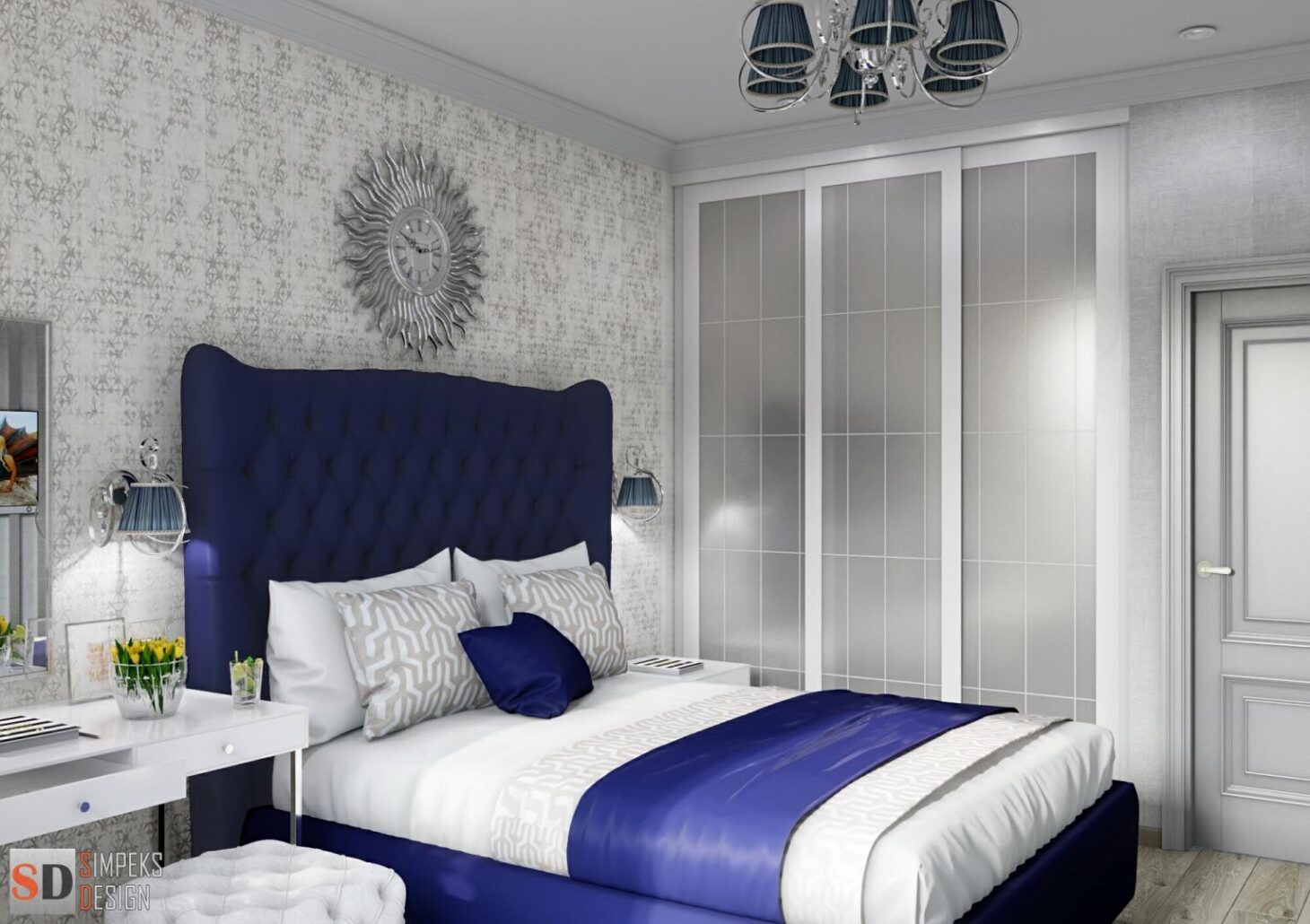 Bedroom in light tints