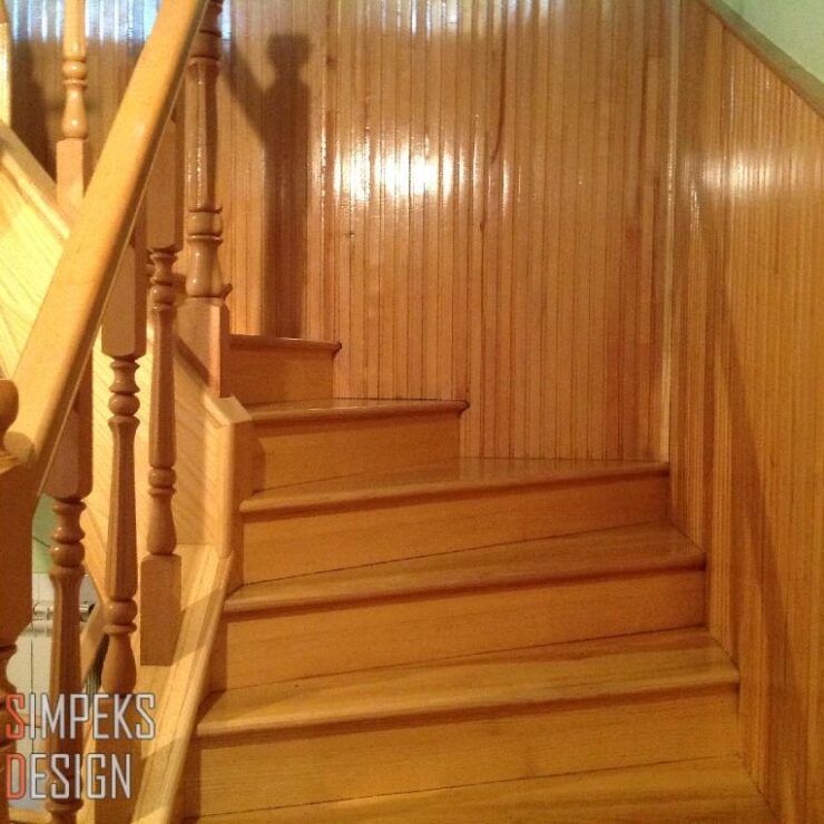 Renovation of a house with wooden decoration, Kyiv.