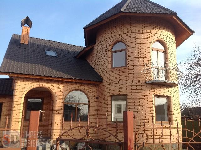 Building a brick house, Glukhiv, Cottage