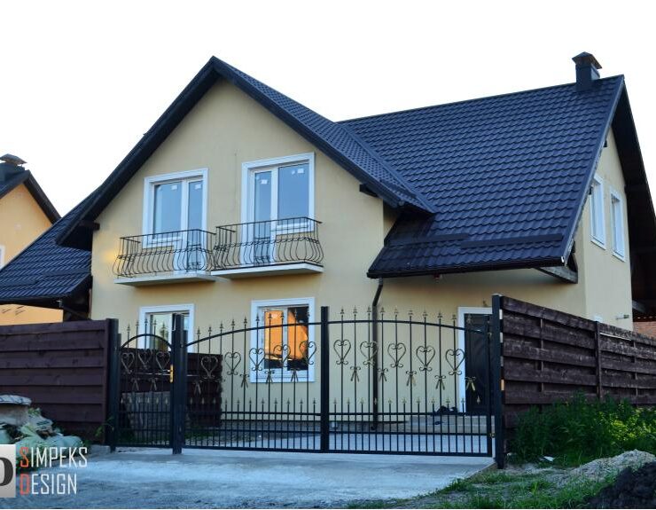 Construction of a house from a gas block, Bucha City.