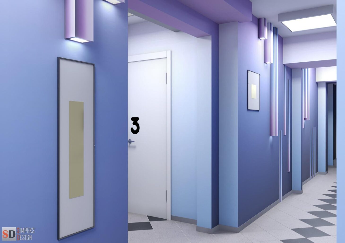 Decorative elements in the walls of dentistry