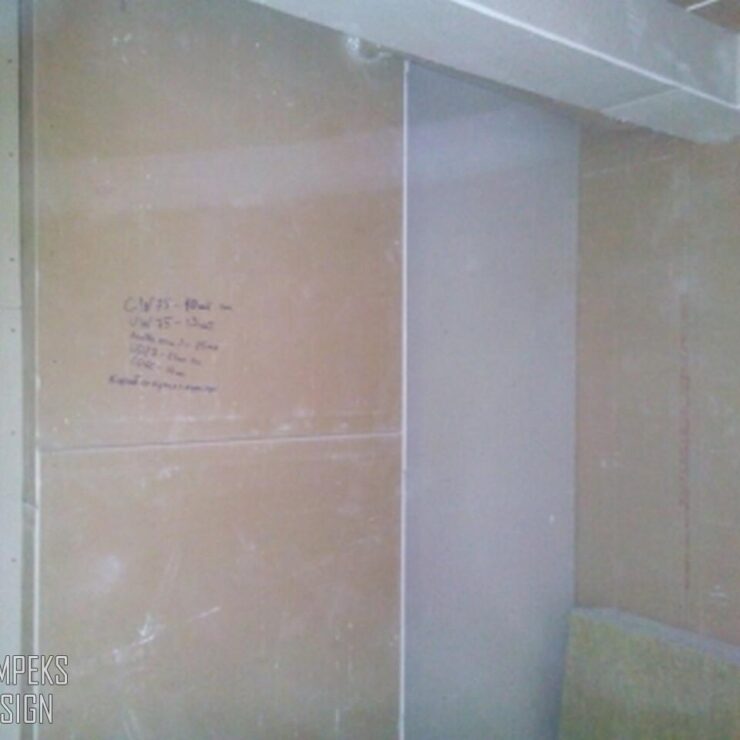 Noise insulation, Installation of Knauf Diamant. RС Grunwald