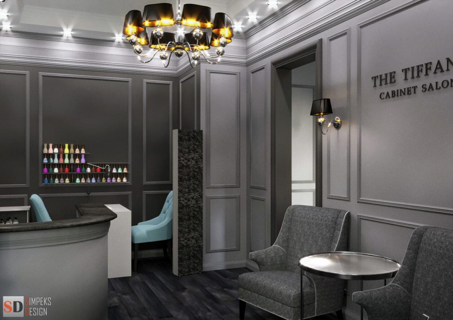Beauty salon in classic style
