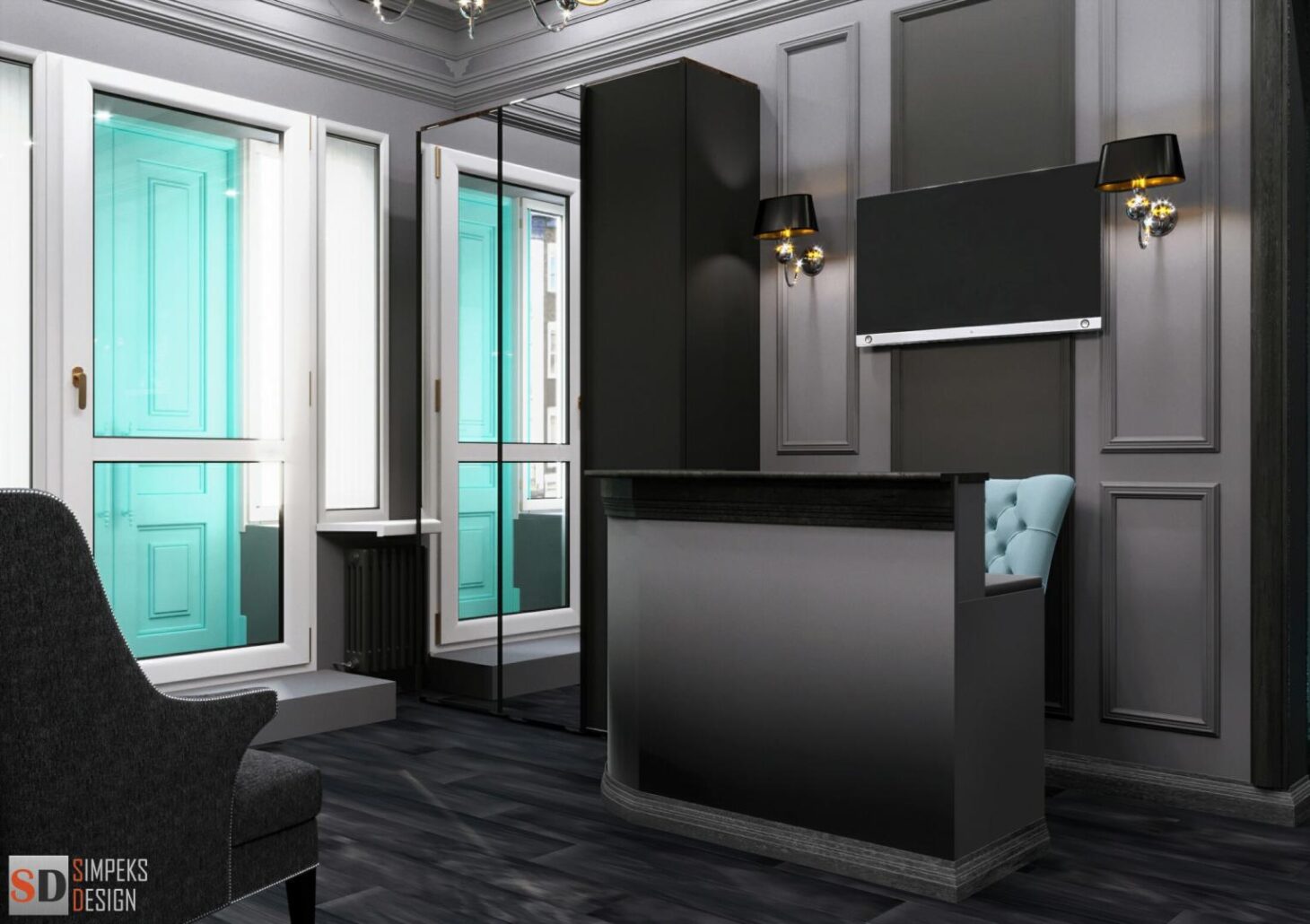 Reception in a beauty salon