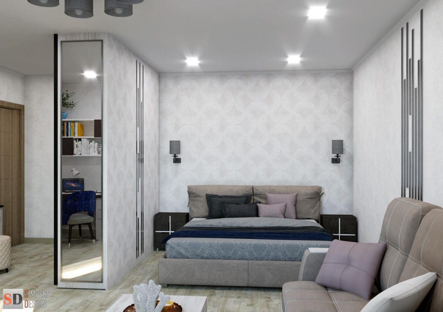 Bedroom in light tints