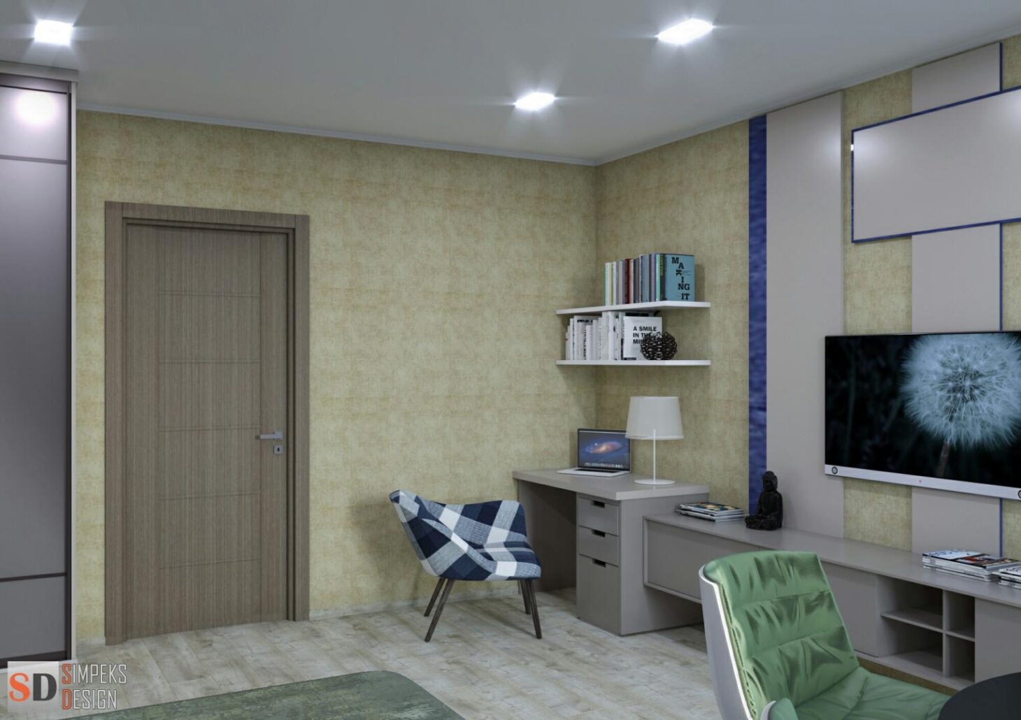 Writing desk in the room
