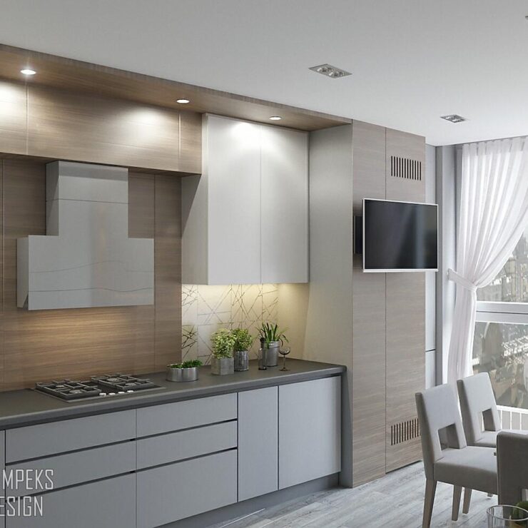 Design of a one-room apartment of 45 sq. m., Kyiv, residential complex “Lvivskyi”