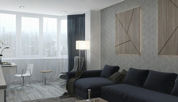 Combining a small living room with a balcony