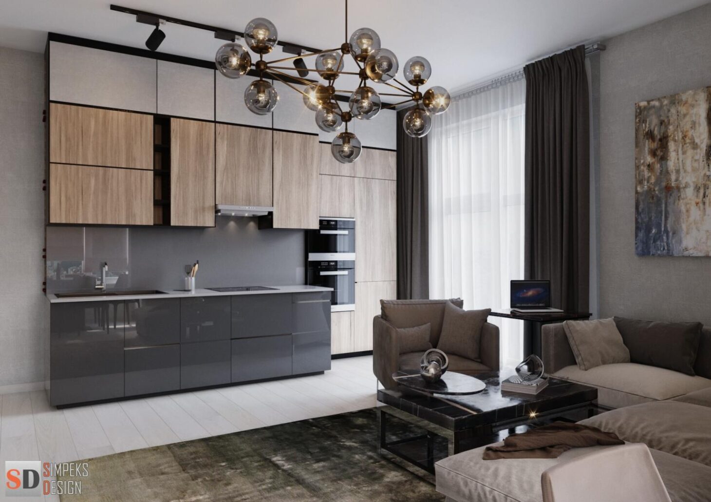 Kitchen-living room interior