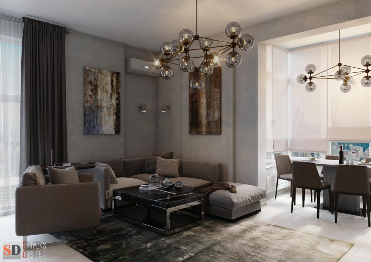 Decorating a relaxation area in the living room