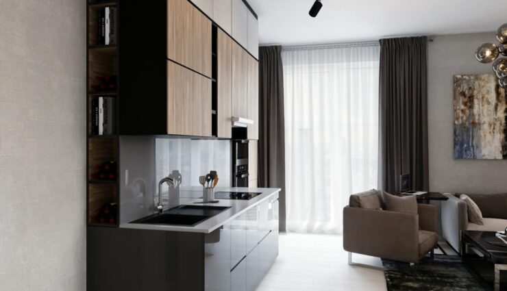 Kitchen in the living room