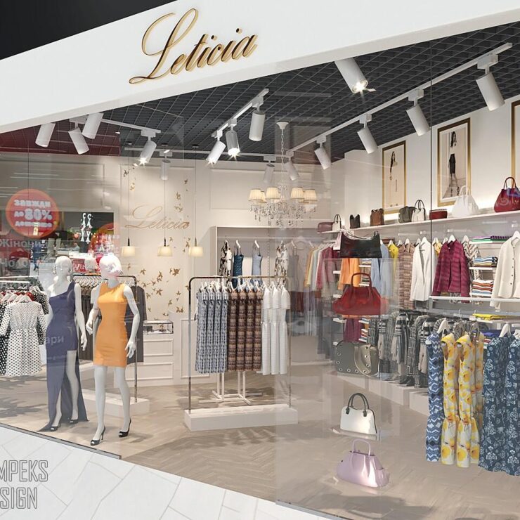 Design of a women’s clothing boutique in Odesa, LETICIA Boutique (70 sq.m.)