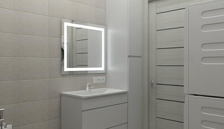 Bathroom in warm tones