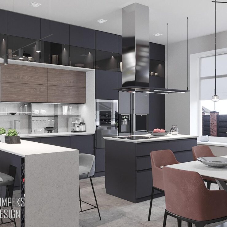 Design of a townhouse in Kyiv (258 sq.m.)