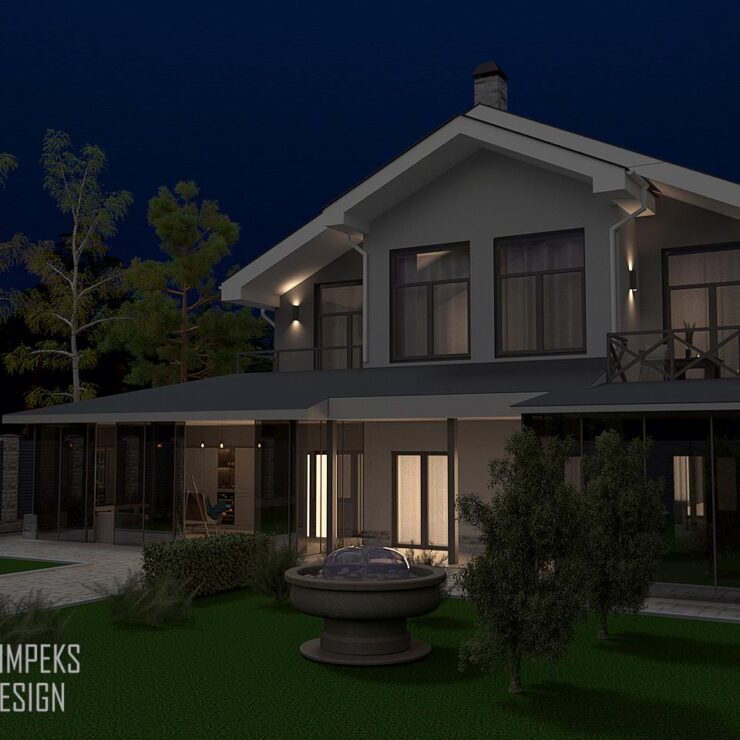 Exterior design of a private house with N. Bezradichy
