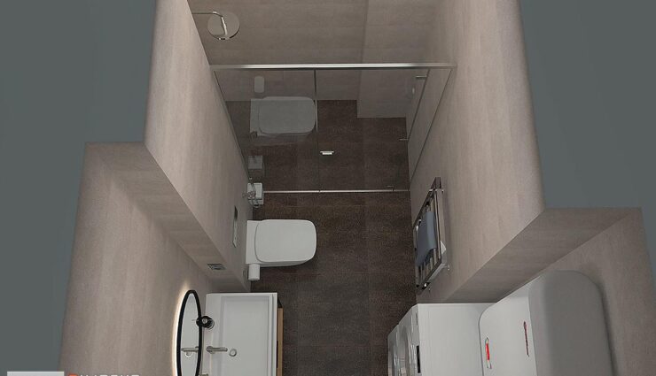 Glass partition in the bathroom