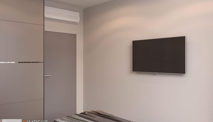 Air conditioning above the doors in the bedroom