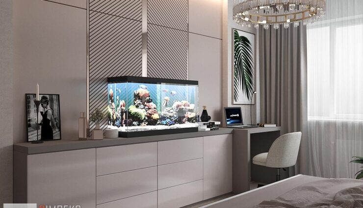 Aquarium in the bedroom