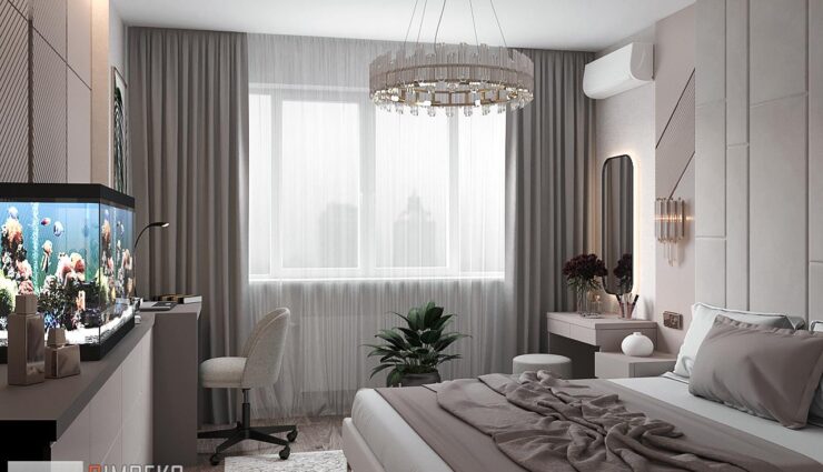 Bedroom in light colors