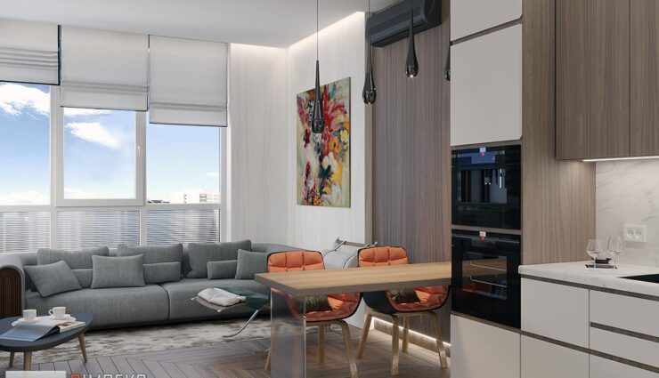 Kitchen - studio in a modern style