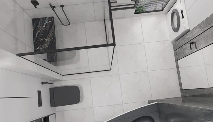 Designer washbasin in the bathroom