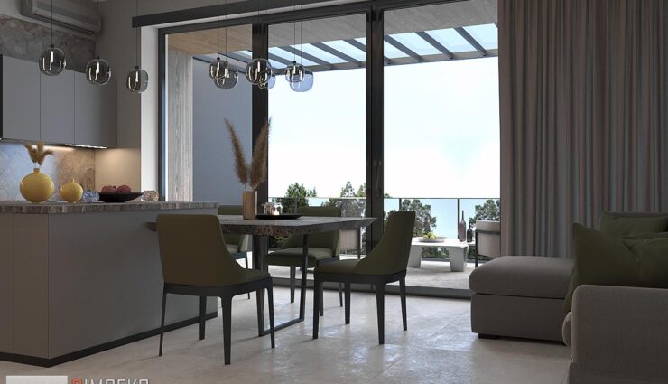 Access to the terrace from the living room