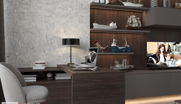 Using wood in a modern office