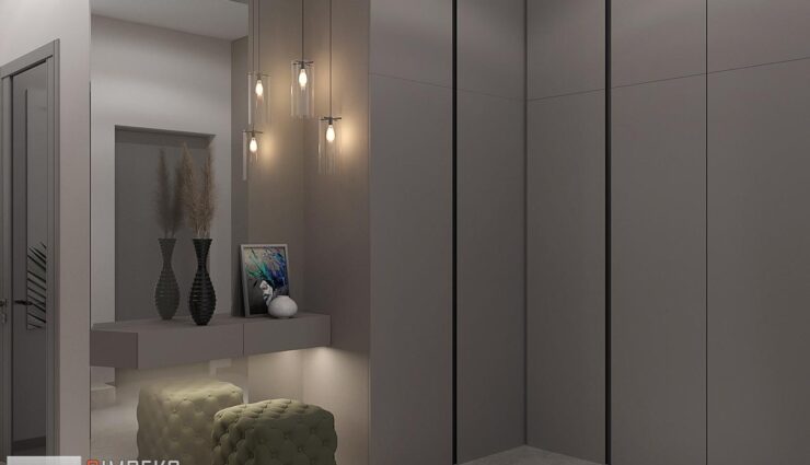 Wardrobes in the hallway