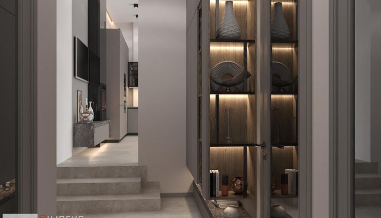 Apartment in light gray colors