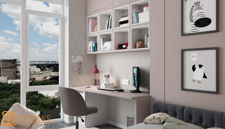 Desk in the children's room