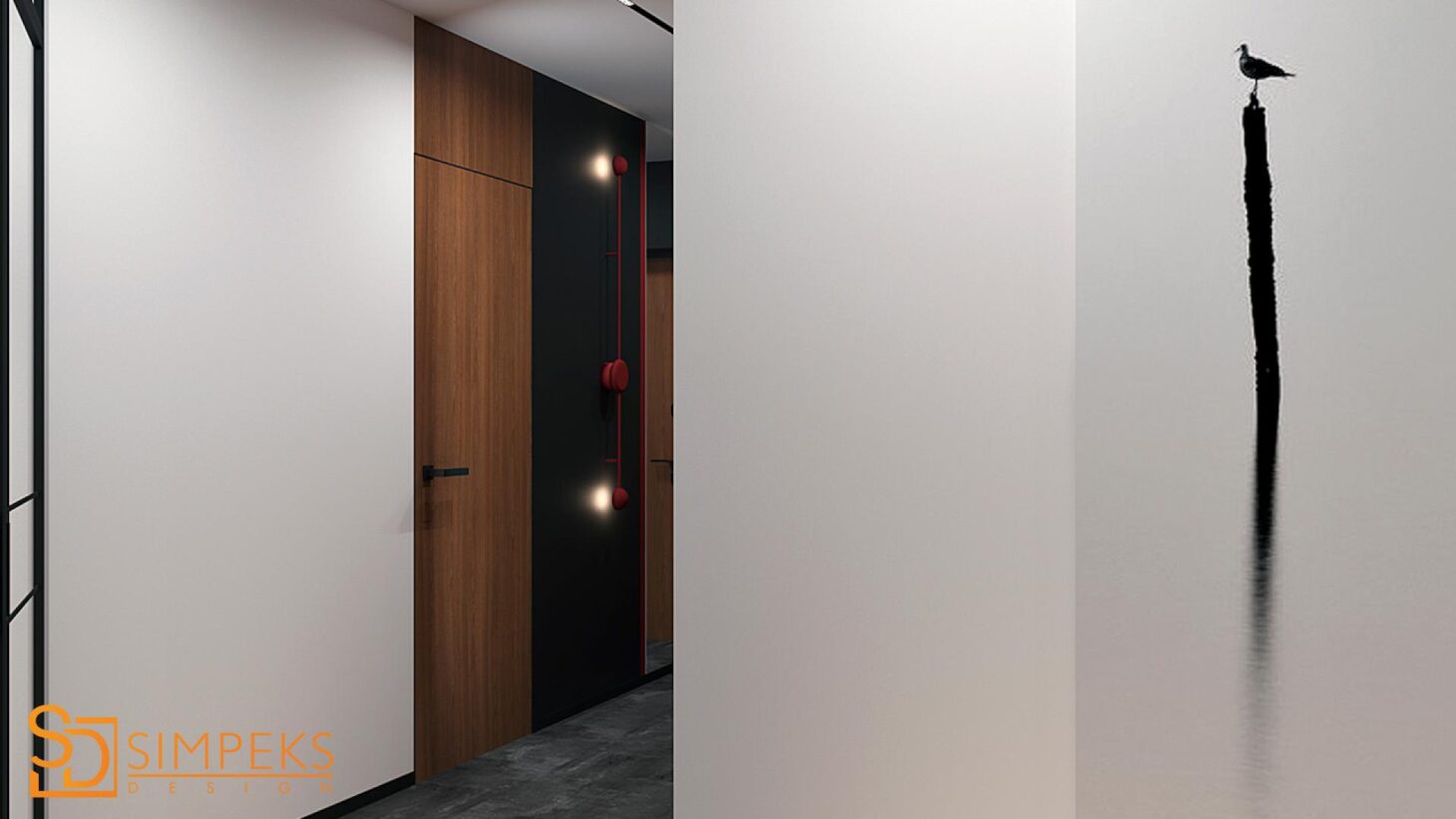 Decorative lighting in the corridor