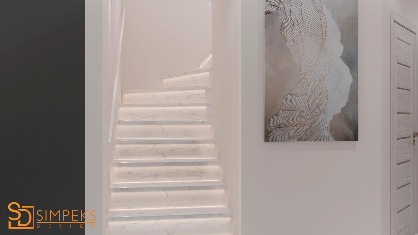 Finishing the stairs with ceramic granite