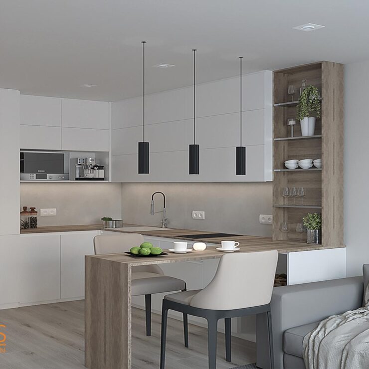 Interior design of a smart apartment, RC “VICTORY” (30 sq.m.)