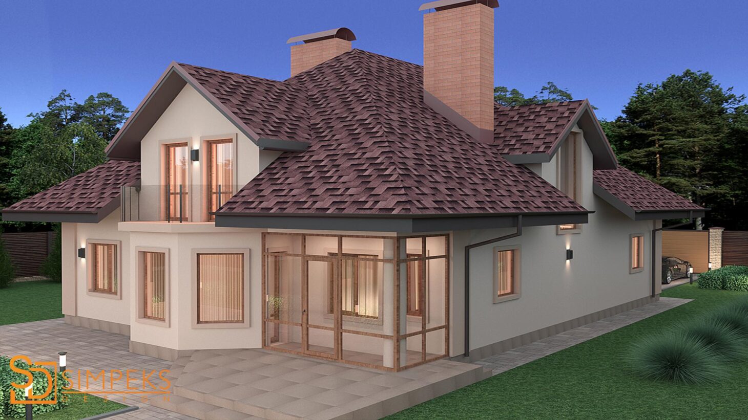 Cottage facade design