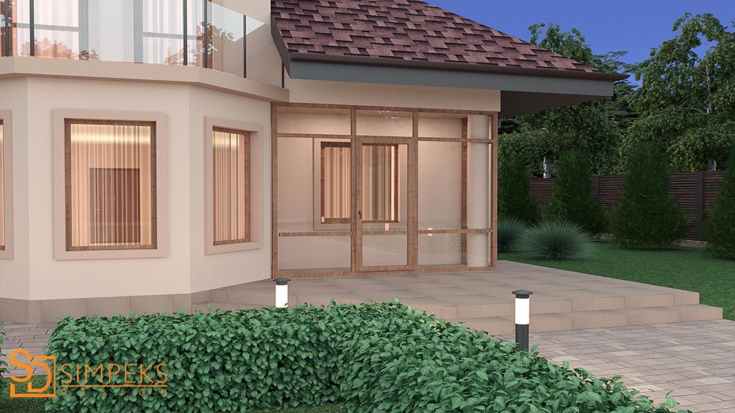 Design of the first floor of the cottage