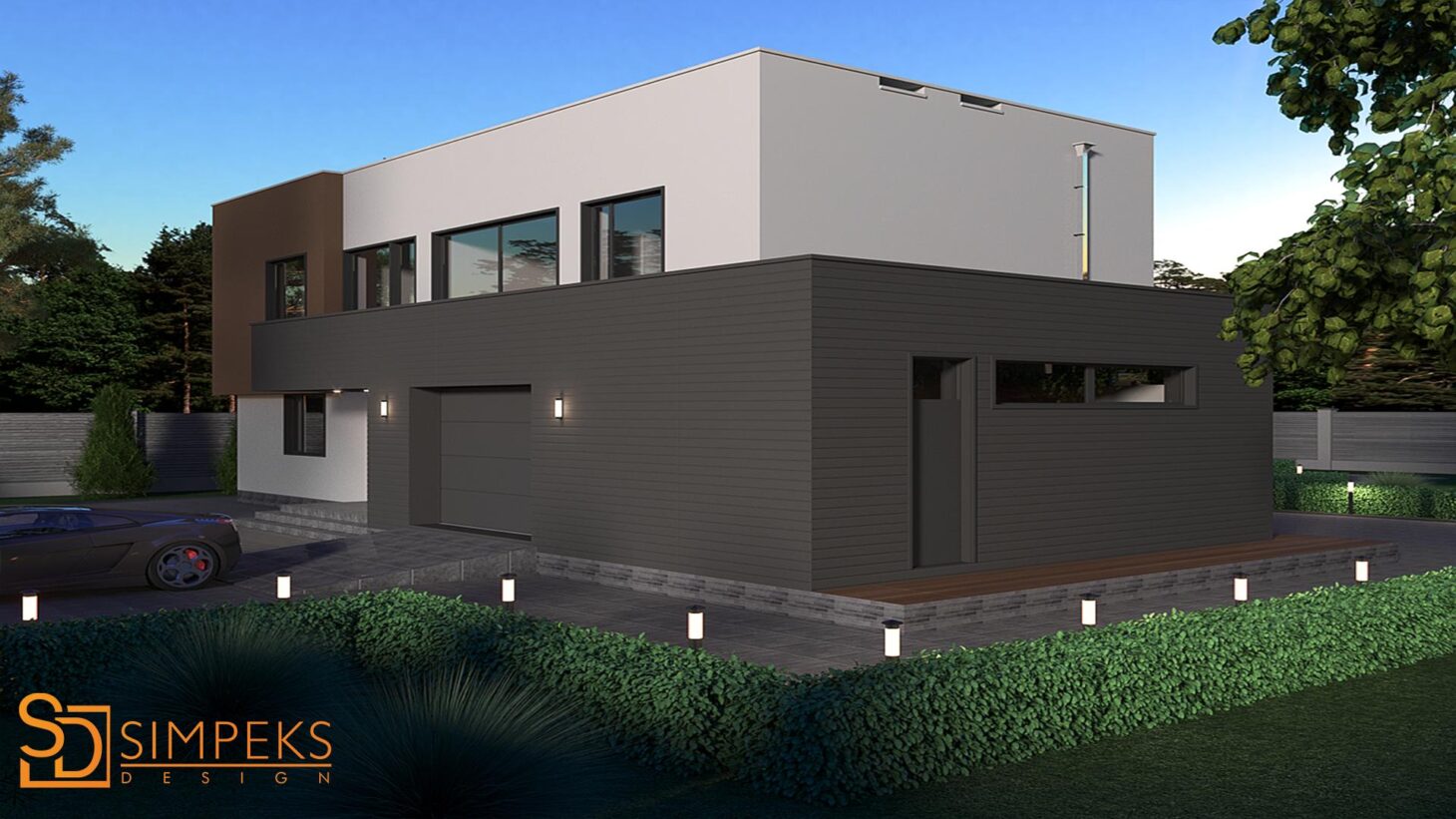 Design of the facade of the house