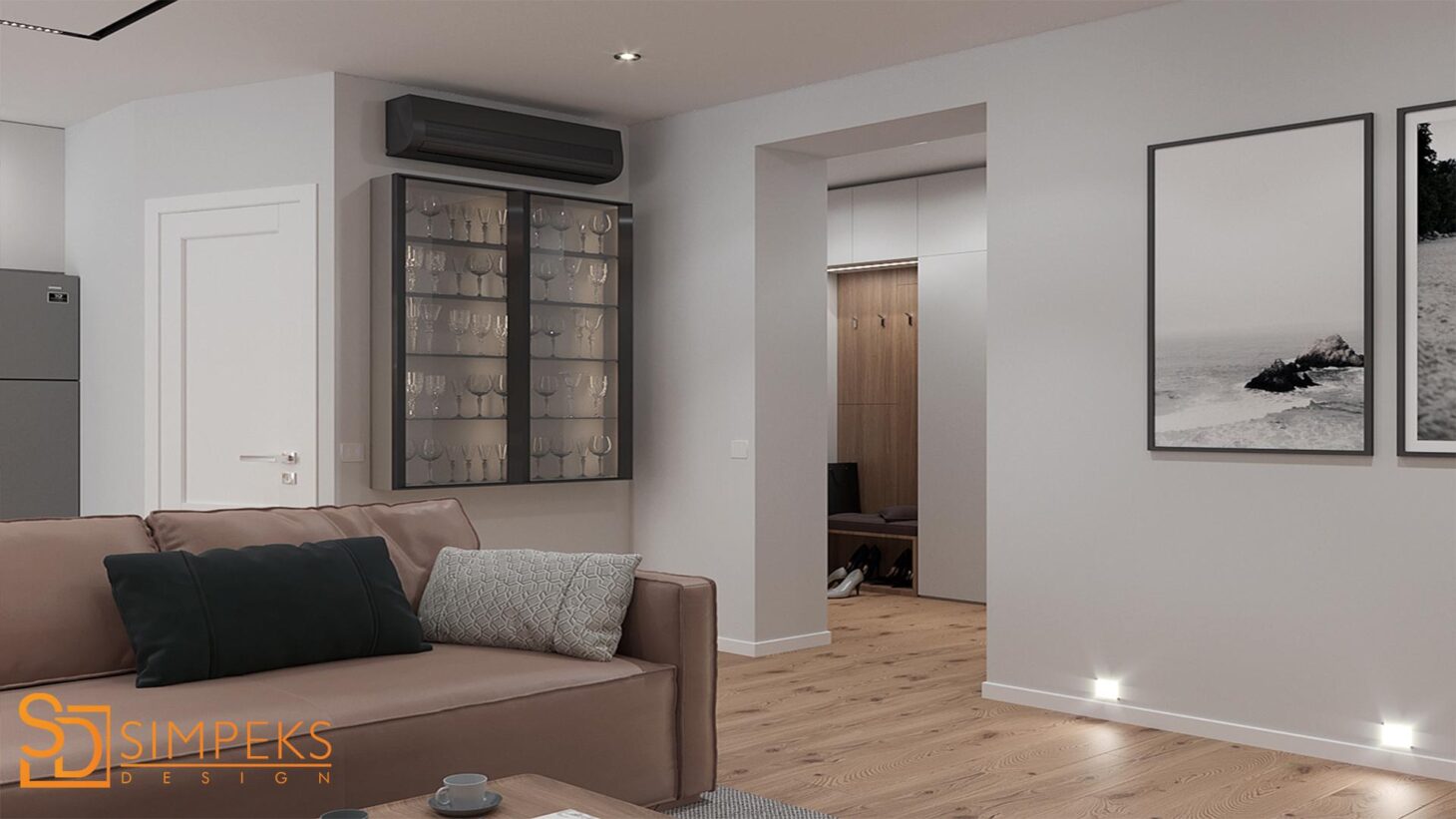 Place for glasses on the wall