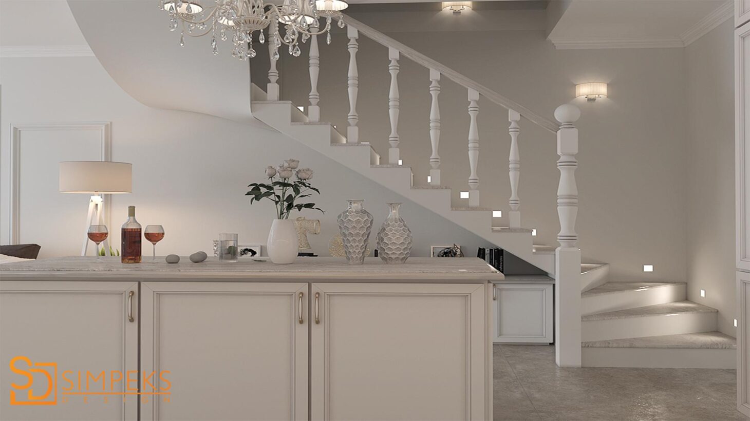 Staircase in classic style