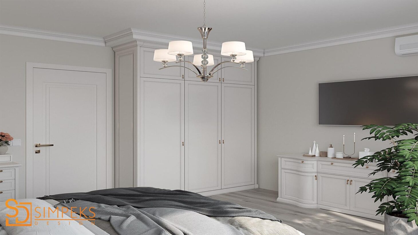 Light interior in classic style