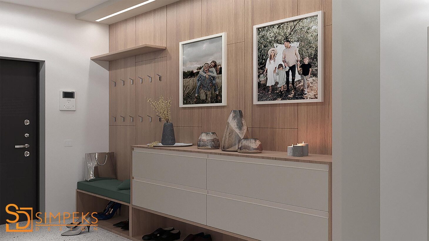 Shoe area in the hallway