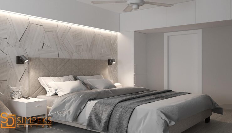 A bedroom in a modern style