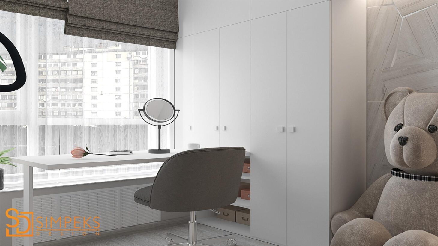 A table for work near the window