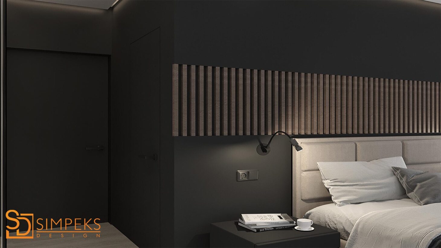 Decorative decoration of the bed area