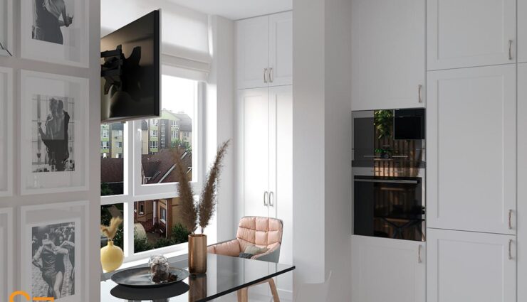Dining area in a smart apartment