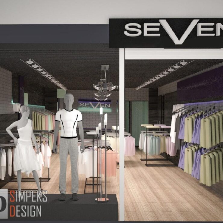 Design of the boutique sales area of the Seven, Kyiv (35 sq.m.)
