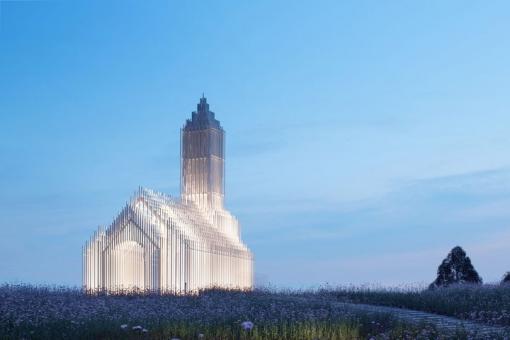 Impressive architecture; Transparent Church in China as a symbol of unity