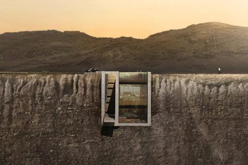 The house is right in the mountain with views of the ocean!
