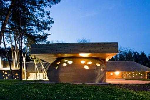 Eco-hotel made of clay and wood in Ukraine.